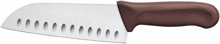 7” Blade Santoku Knife Hollow Ground German Steel with Polypropylene Handle- Razor Sharp Kitchen Chefs Knife for Meat Poultry Cutting Home Kitchen Restaurants