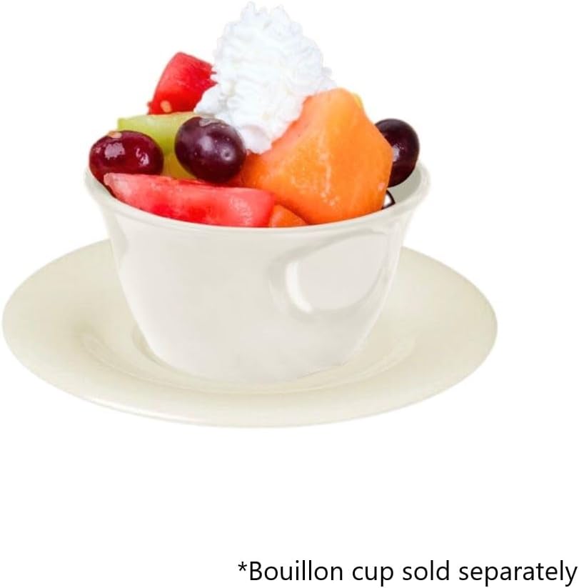 5-1/2” Saucer Melamine Set of 12 for Bouillon Cup/Mug Cup - Dishwasher Safe Break-Resistant Appetizer Dessert Plates Coffee Cup Saucers Drinkware Home Cafe Restaurants