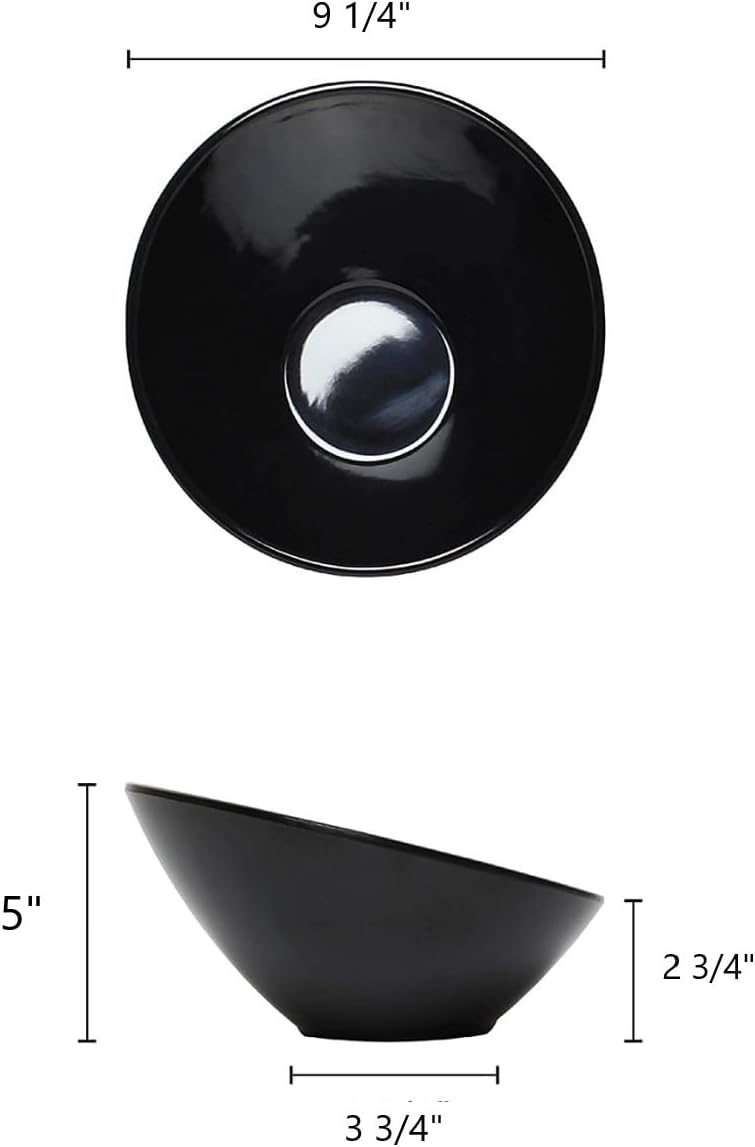 Cascading Bowl Melamine Set of 12- Dishwasher Safe Break-Resistant Serving Bowl Serving Dishes for Salads Rice Pasta Dessert Side Dishes Dinner Parties