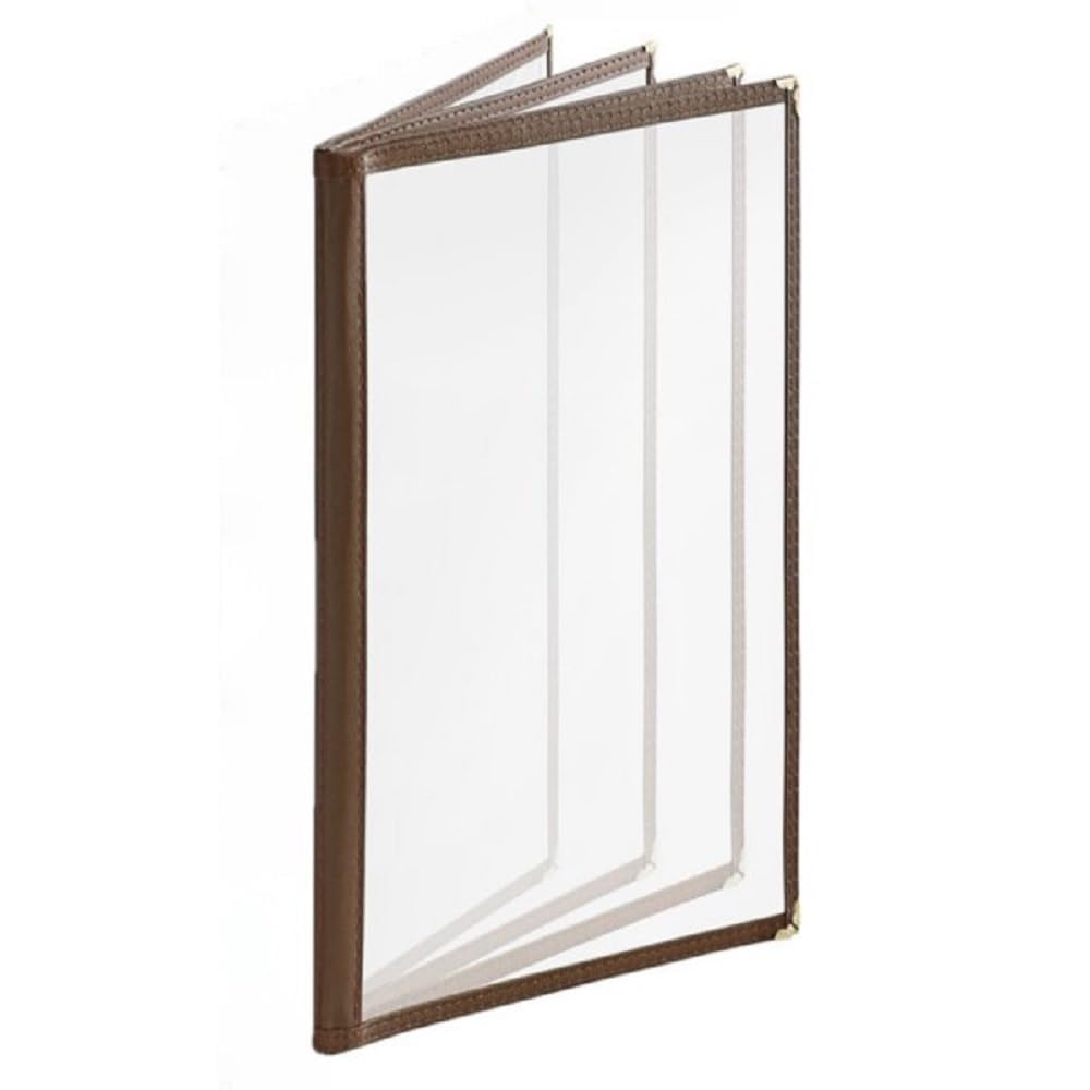 Four Page Book Fold Restaurant Menu Covers 4 Page 8 View Set of 10- Crystal Clear Menu Covers Sleeve Menu Folder Menu Book Holders for Bar Cafe Restaurant