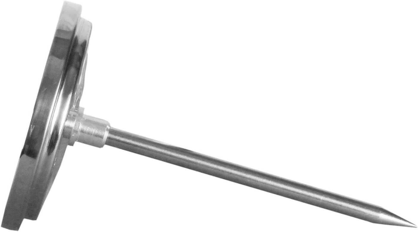 Stainless Steel Zone Dial Meat Thermometer 4-1/2" Stem, 2 3/4" Dial, -120 to 200 Degrees Fahrenheit- Cooking and Grilling Oven Pocket Size for Meat Food Cooking and Grilling Ov
