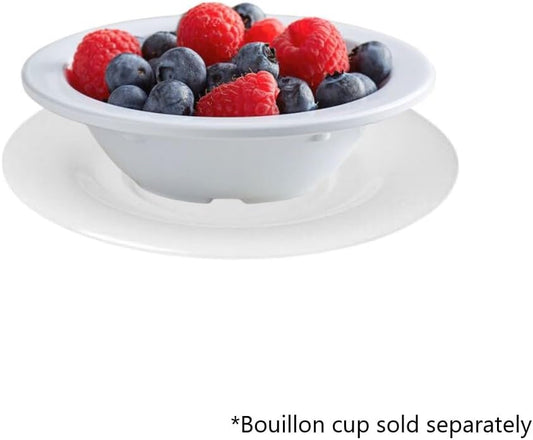 5-1/2” Saucer Melamine Set of 12 for Bouillon Cup/Salad Bowl - Dishwasher Safe Break-Resistant Appetizer Dessert Plates Coffee Cup Saucers Drinkware Home Cafe