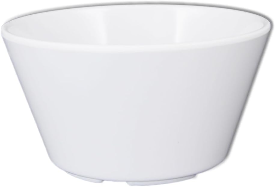 8 oz Bouillon Cup Melamine Set of 12- Dinnerware Soup Bowls Small Bowls for Side Dishes Dessert Soup Chili Dipping Sauce Dishwasher Safe Break-Resistant