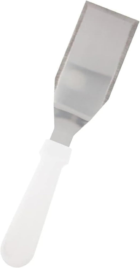 Flexible Solid Turner Stainless Steel with Plastic Handle- Burger Turner Scraper Turner Spatula for BBQ Grill Flat Top Griddle Kitchen Griddle Accessories