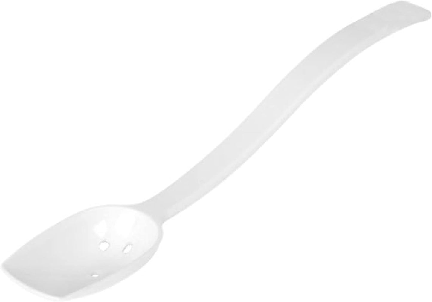 Perforated Buffet Serving Spoon Polycarbonate Set of 12 -Buffet Serving Utensils Scooping Serving Flatware Set for Catering Party Kitchen Banquet Restaurant