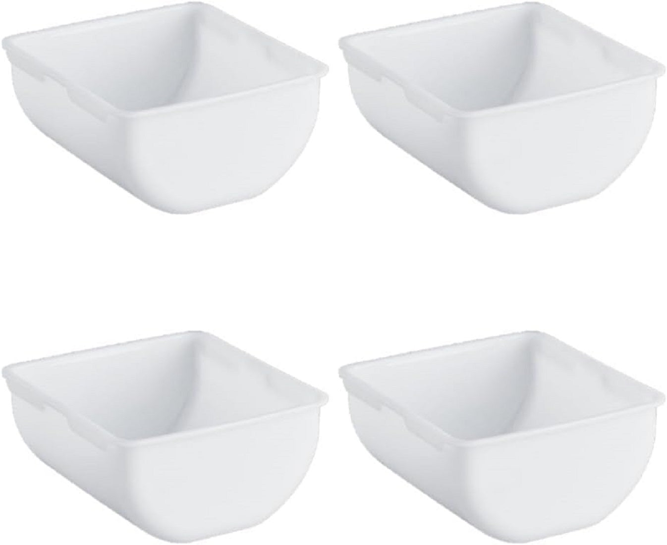 Set of 4 Condiment Replacement Insert - Condiment Dispenser Serving Container Garnish Tray Bar Caddy Condiment Server Caddy Garnish Holder for Home Work Restaurant