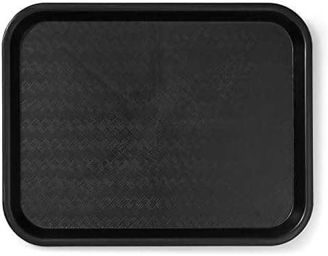Set of 6 Plastic Fast Food Trays 10-1/2" x 13-5/8" Assorted Colors-Café Standard Cafeteria Fast Food Tray Assorted Colors