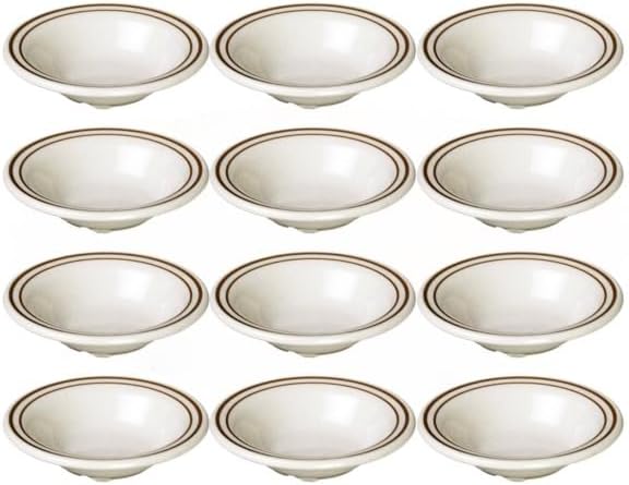 4 oz Arcadia Fruit Bowls Melamine Set of 12- Dishwasher Safe Break-Resistant Dinnerware Small Bowls for Side Dishes Dessert Soup Ice Cream Oatmeal Fruit Home Restaurants