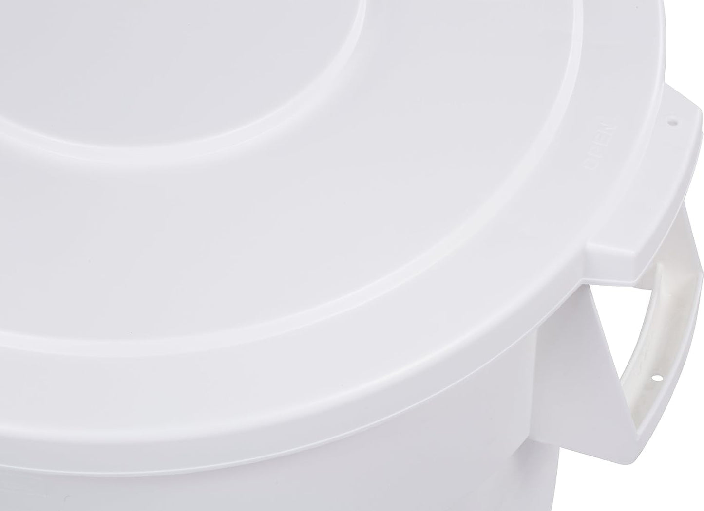 Round Trash Can Lid only Height White Color- Wastebasket Garbage Bin Lid Recycling Bin Cover Kitchen Bathroom Bedroom Office Trash Can