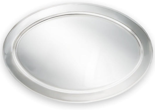 22” Stainless Steel Oval Serving Platter - Heavy Duty Metal Serving Tray Serving Platters for Appetizer Snack Fruit Cake Server Party Food Display Tray Serving Dishes for Entertaining
