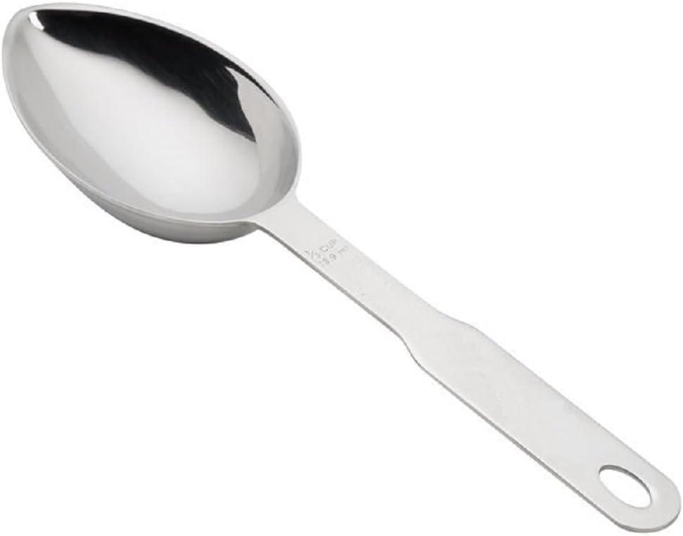 Heavy Duty Oval Measuring Spoon Stainless Steel- Measure Spoon for Baking & Cooking Dry and Liquid Ingredients Spoon Metal Measuring Cup Kitchen Gadget
