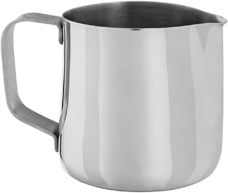 Stainless Steel Frothing Milk Pitcher- Espresso Steaming Pitcher Coffee Bar Espresso Machine Accessories Cappuccino Barista Tool Milk Jug Steamer Frother Cup