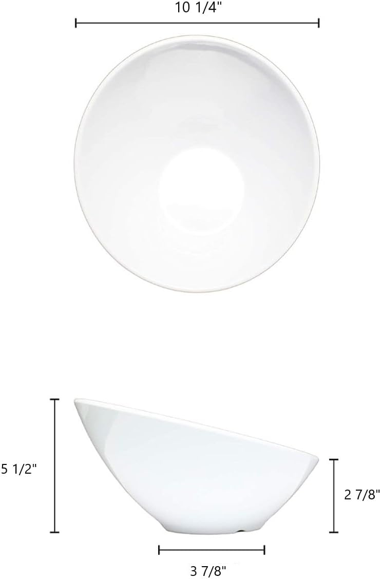 Cascading Bowl Melamine Set of 12- Dishwasher Safe Break-Resistant Serving Bowl Serving Dishes for Salads Rice Pasta Dessert Side Dishes Dinner Parties