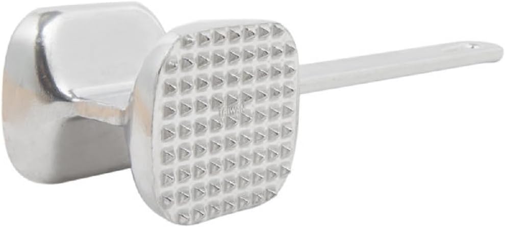 Meat Tenderizer Aluminum Head and Handle- Meat Tenderizer Hammer Dual-side Mallet for Kitchen Heavy Duty Pounder For Tenderizing Steak Beef Chicken and Fish