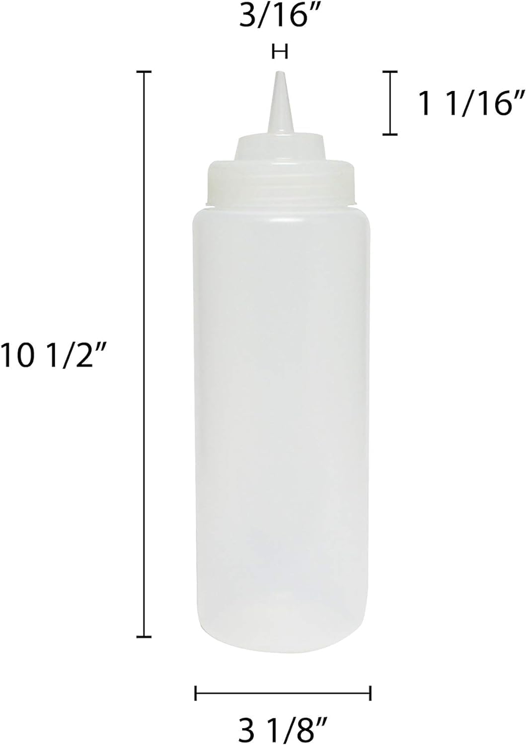 Set of 12 Squeeze Condiment Wide Mouth Dispensing Bottles 32 oz Clear- Plastic Squeeze Bottle For Sauces Spreads Ketchup Mustard Mayo