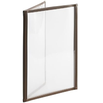 Triple Fold Restaurant Menu Covers 3 Page 6 View Set of 10- Crystal Clear Menu Covers Fits A4 Size Paper Sleeve Menu Folder Menu Book Holders for Bar Cafe Restaurant