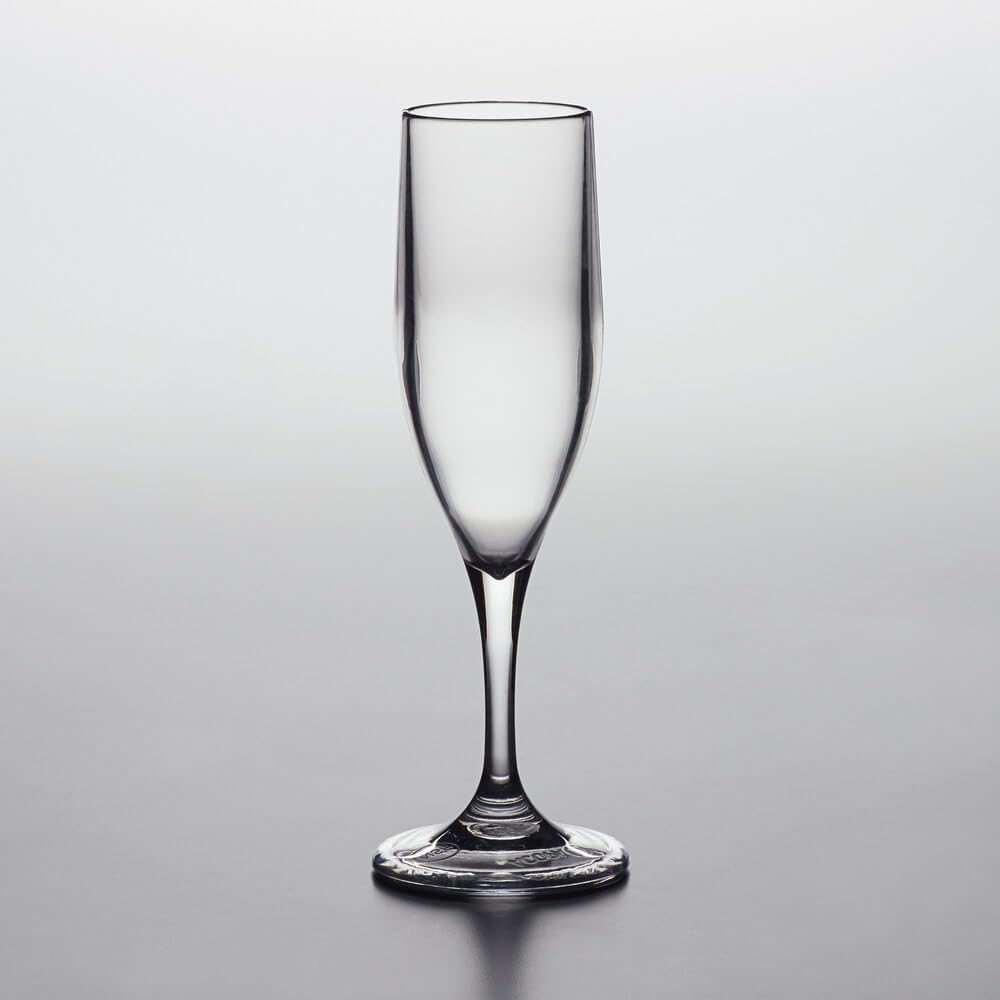 7 oz Champagne Glass Polycarbonate Clear Color- Plastic Stemware Wine Glass Red Wine Glass Drinking Glass Toasting Glass Cocktail Cup Drinkware Ideal for Party Wedding Birthday