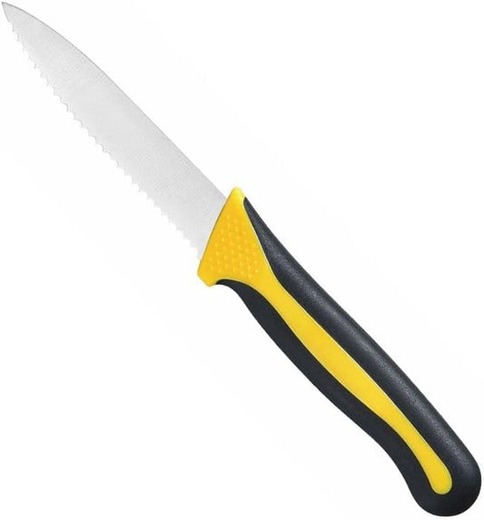 Blade Serrated Paring Knife German Steel with Soft-Grip Handles Set of 2- Fruit Knifes Razor Sharp Pairing Knives Kitchen Knives for Fruits Vegetables Home Kitchen Restaurants