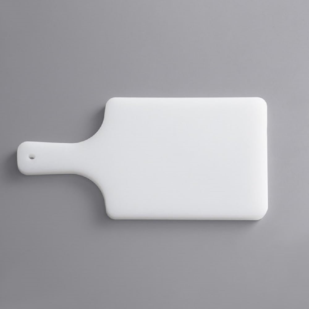 13-7/8" x 6-7/8" x 3/8" Utility Paddle Cutting Board White Plastic- Non-Skid Thick Plastic Chopping Board Cutting Boards for Meat Vegetables Dishwasher Safe Home Kitchen Restaurants