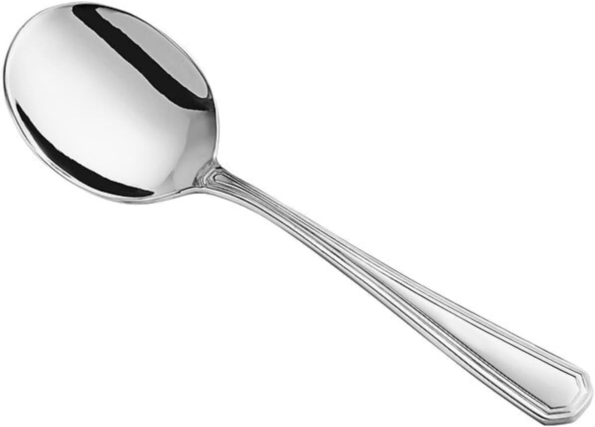 Wilshire Stainless Steel Set of 12- Stainless Steel Silverware Flatware Cutlery Kitchen Tableware Set for Home and Restaurant for Soup Spoons Round Spoons
