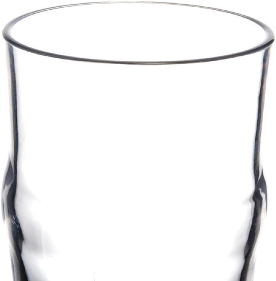 English Pub Glass Polycarbonate with Starburst Heavy Base Clear Color Comes in each- Pint Glass British Beer Glass Classics Craft Beer Glass Tumbler Pub Beer Glass