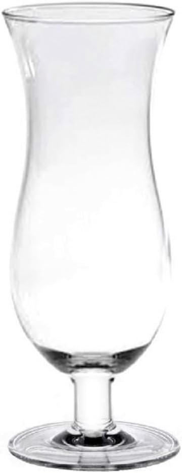 Hurricane Glass Polycarbonate Clear Color Comes in each- Beverage Stemmed Plastic Glass Cup Party Beverage Glass Barware Perfect for Juices Smoothies Pina Colada Cocktails