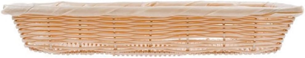 Rectangular Hand-Woven Bread Basket Natural Color - Restaurant Woven Food Serving Basket for Fruit Bread Serving Decorative Baskets Perfect for Cafe Home Restaurants