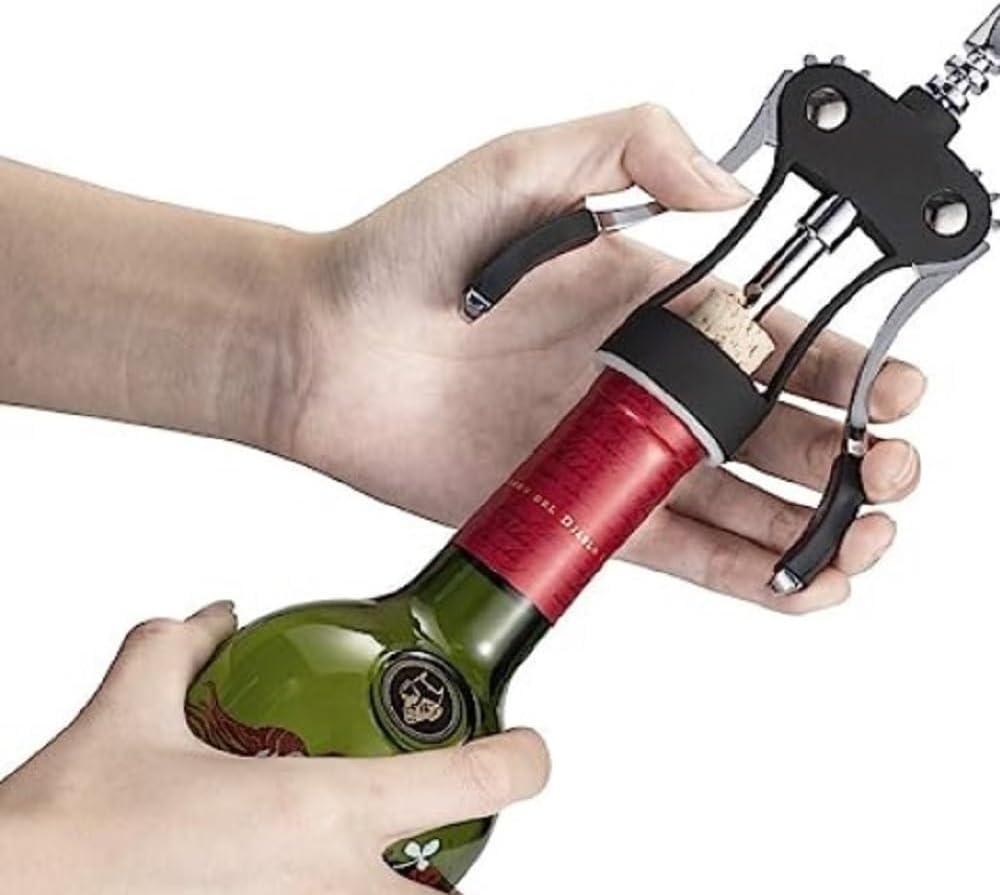 Zinc Alloy Champagne Bottle Opener - Wing Corkscrew Wine Bottle Opener Multifunctional Bottles Opener Manual Cork Screw Great Bottle Opener For Bartenders Restaurants & Home