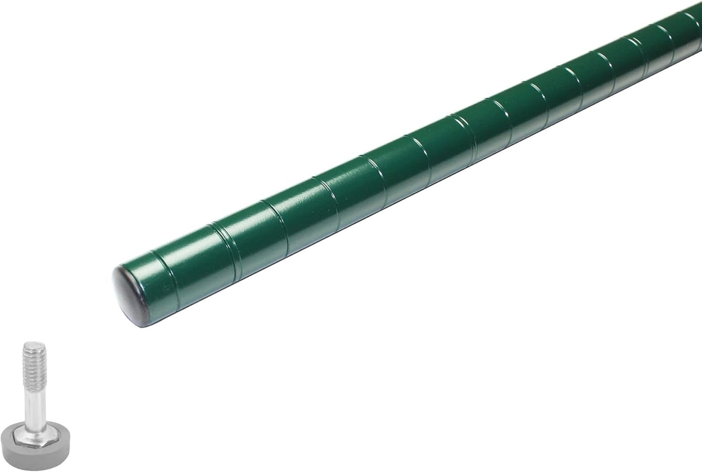 Green Epoxy Wire Shelving Posts with Leveling Foot Set of 4 - Commercial Shelves Wall Mounted Metal Shelving for Restaurant Bar Utility Room Kitchen and Garage
