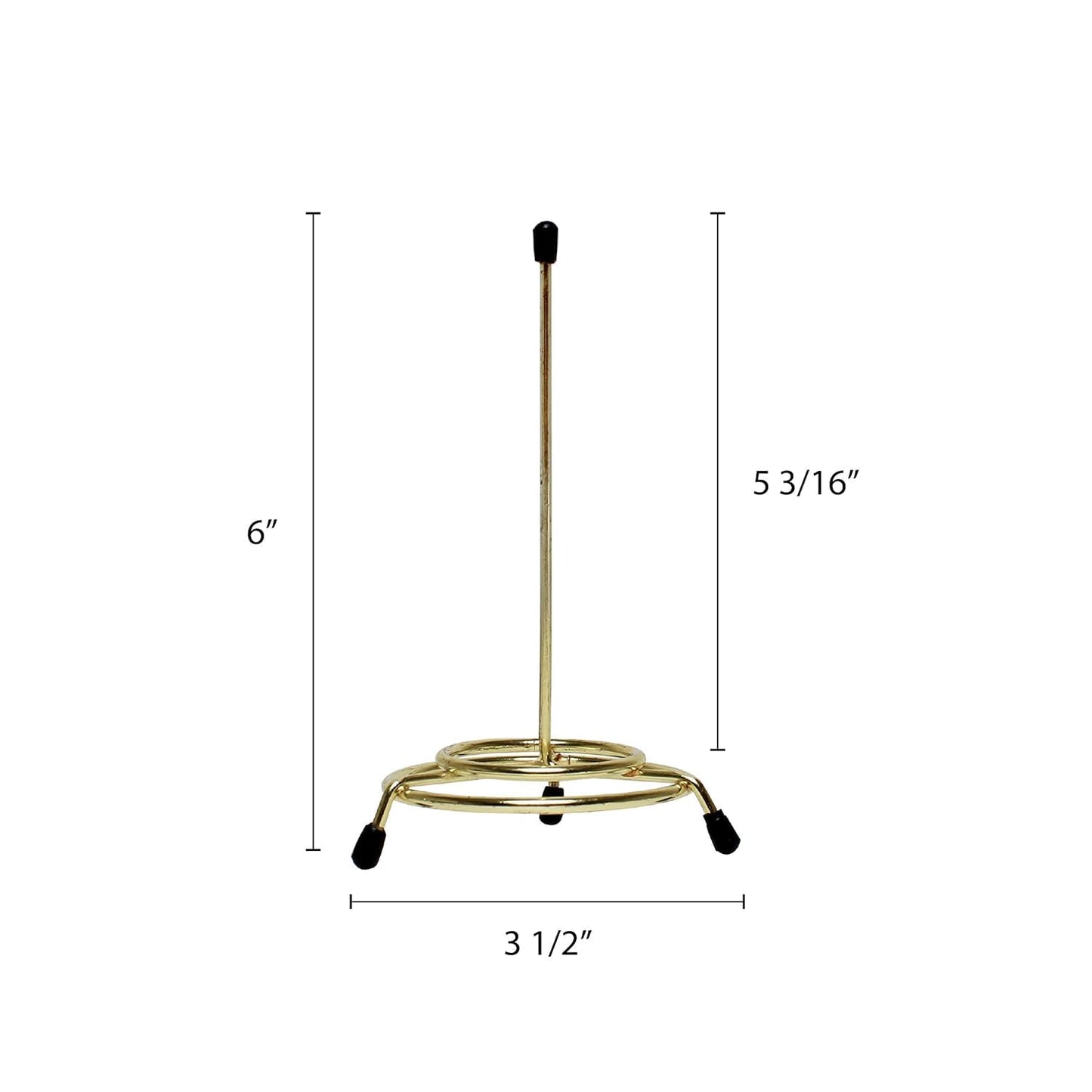 3-1/2" x 6" Check Spindle Iron Plated Gold Finished Set of 6 - Restaurant Check Spindle Receipt Holder Check Holders for Restaurants Eatery Bar and Cafe