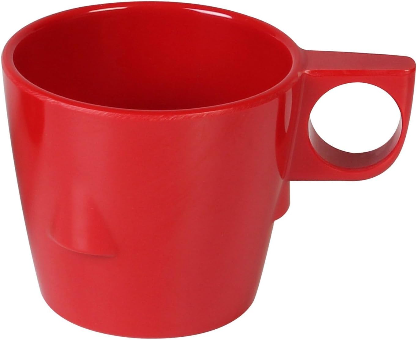 7 oz Stacking Cup Melamine Set of 12- Dishwasher Safe Break-Resistant Coffee Cup Set Reusable Plastic Cup for Latte Cappuccino Cocoa Hot Tea Mocha Home Cafe Restaurants