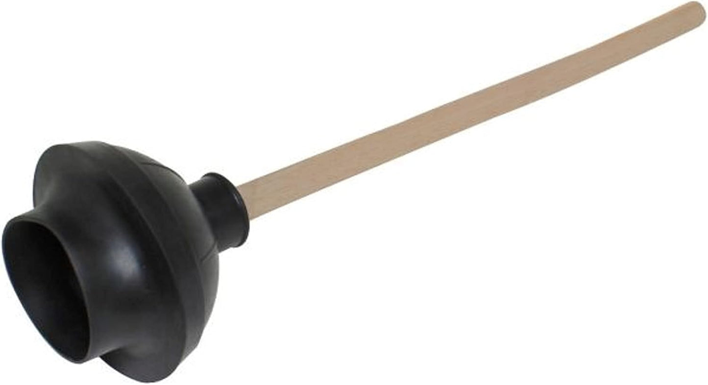Toilet Rubber Plunger with 21” Wooden Handle- Heavy Duty Plungers for Bathroom Fix Clogged Toilets Bowl Plunger Drains for Bathroom Cleaning Durable Efficient