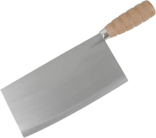 Cast Iron Ping Knife/Cleaver with Wooden Handle- Meat Bone Chopper for Butcher Slicing Vegetables Butcher Chopper Kitchen Knife for Home Kitchen and Restaurant