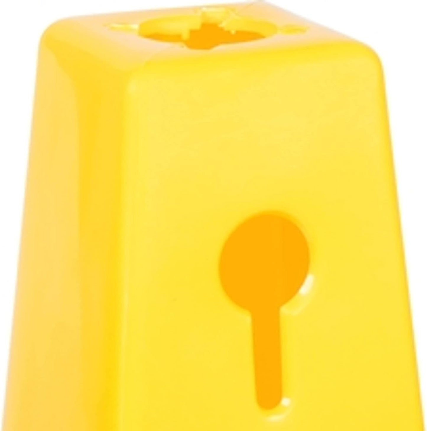 10 3/4" x 10 3/4" Cone Shape Wet Floor Caution Sign Yellow Color- Four-Sided Safety Warning Signs for Commercial Use 27 Inches Height Bilingual Warning Sign