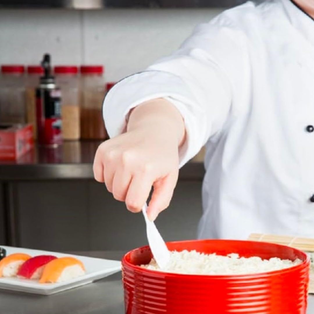 Rice Serving Spoon White Color Polypropylene- Rice Spoon Scooper Spatula Paddle Serving Works for Rice Mashed Potato and More
