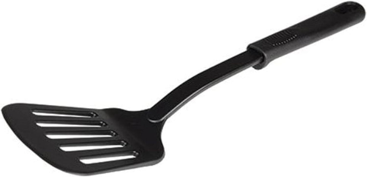 Kitchen Turner- High-Heat Nylon & Polypropylene Handle Black Color- Heat Resistant up to 410°F Spatula Turner Cooking Utensils Cookware for Egg Pancake Fish Burger