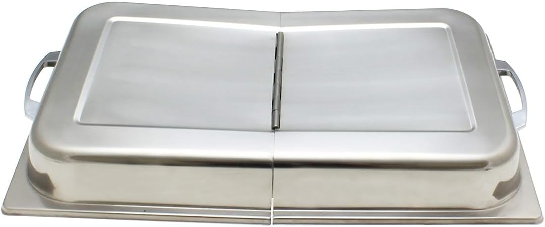 21-3/8" x 12" x 2-1/2" Stainless Steel Chafing Dish Hinged Dome Cover- Chafing Dish Cover Chafer Lid for Food Warmer Chafers Buffet Warmer Catering Event Party Holiday Buffet Weddings