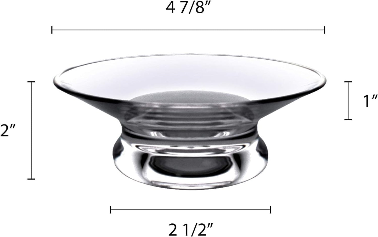 5 oz Polycarbonate Fruit Tray with Heavy Base 5" Diameter x 2" Height- Decorative Bowl Fruit Bowl for Kitchen Counter or Farmhouse Centerpiece