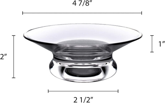 5 oz Polycarbonate Fruit Tray with Heavy Base 5" Diameter x 2" Height- Decorative Bowl Fruit Bowl for Kitchen Counter or Farmhouse Centerpiece