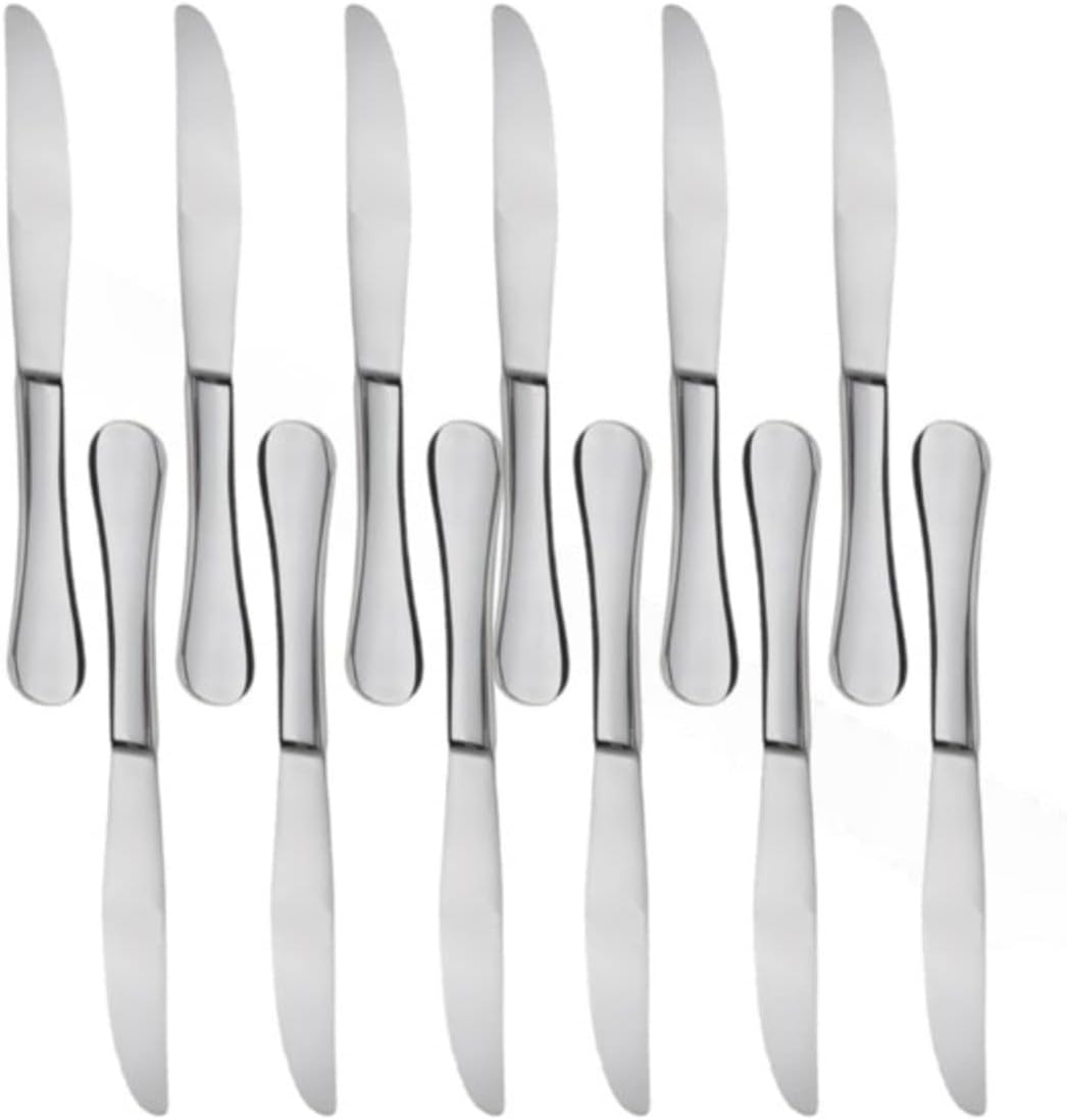 Stainless Steel - Tahoe Silverware Flatware Cutlery Kitchen Tableware Set for Home and Restaurant for Soup Spoons Round Spoons Metal Spoon Cutlery