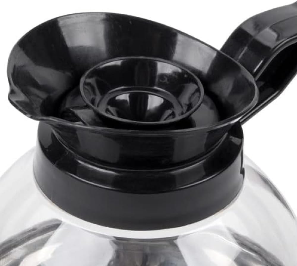 64 oz. Coffee Decanter Stainless Steel Base Polycarbonate Body with Plastic Handle Commercial Grade- Coffee Carafe Easy Pour Coffee Decanter Perfect for Cafes Home and Restaurant