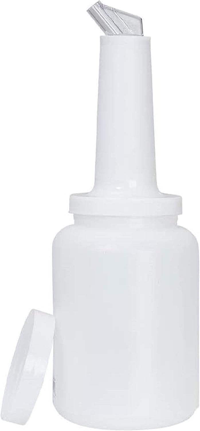 Pour and Store Fruit Juice and Liquor Pour Bottles Set of 3- Juice Pouring Bottle Containers Bar Pour Bottles Plastic Juice Pour Bottles Plastic Barware for Bars & Event
