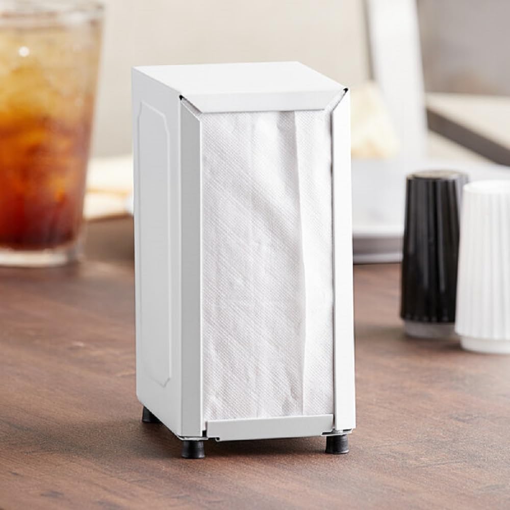 Stainless Steel Napkin Dispenser Dual Side Fold with Polished Finish - Table Top Napkin Dispenser for Kitchen Dining Table Suitable for All Dining Room