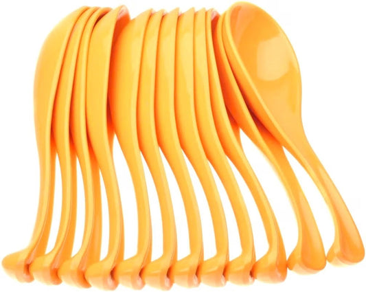 1 oz Asian Soup Spoon Melamine Set of 12 - Break-Resistant Soup Spoons, Table Spoons, Ramen Spoons, Japanese Soup Spoons for Dumpling, Miso, Pho, Wonton, Noodles