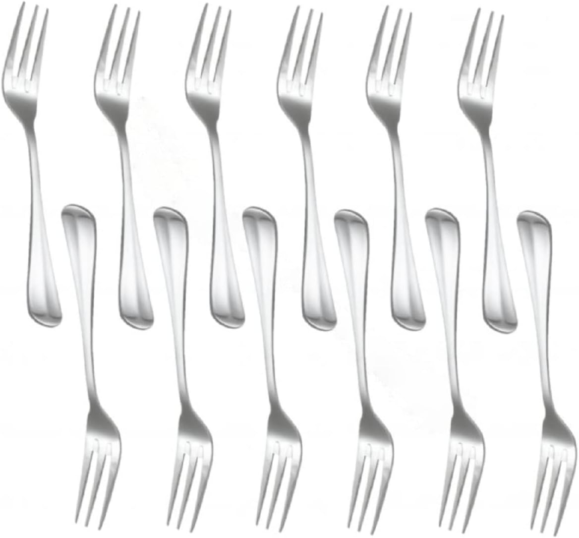 Dakota Stainless Steel Set of 12- Stainless Steel Silverware Flatware Cutlery Kitchen Tableware Set for Home and Restaurant for Soup Spoons Round Spoons