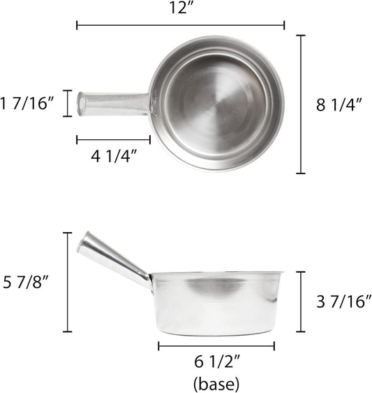 2 Quart Water Ladle Stainless Steel Body with Welded Handle- Steel Dipper Water Ladle Soup Ladle Spoon Long Handle Water Scoop Cup Household Accessories Home Kitchen