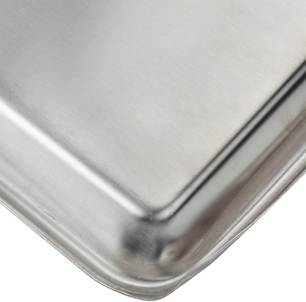 Half Size Stainless Steel Sheet Pan 20 Gauge- Bakeware Baking Pan Baking Sheet Baking Tray Cookie Sheet Cookie Tray Pans Perfect for Baking Roasting Heavy Duty & Rust Free