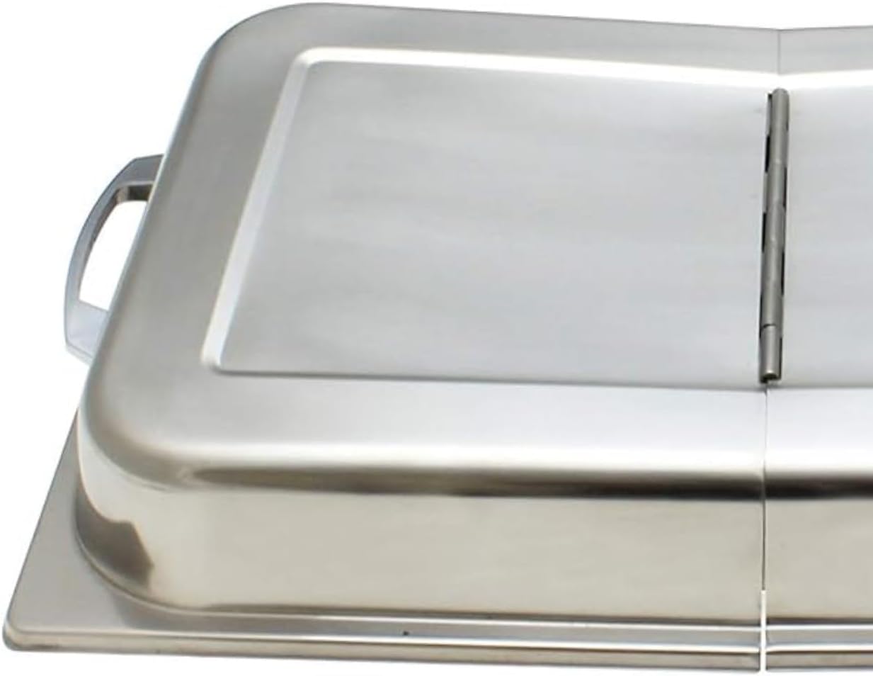 21-3/8" x 12" x 2-1/2" Stainless Steel Chafing Dish Hinged Dome Cover- Chafing Dish Cover Chafer Lid for Food Warmer Chafers Buffet Warmer Catering Event Party Holiday Buffet Weddings