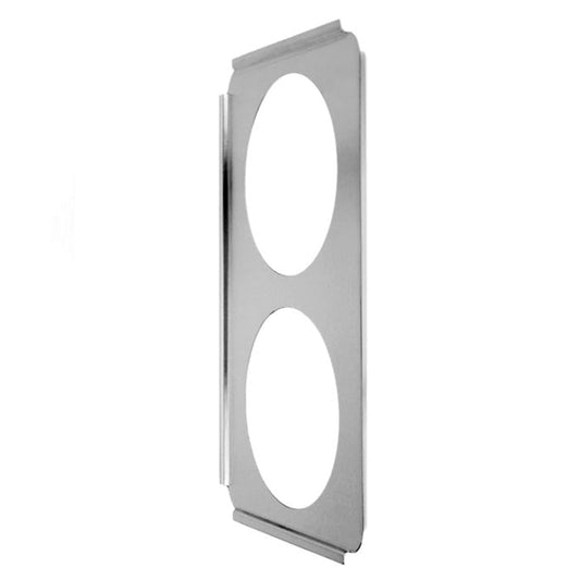 2 Holes Stainless Steel Steam Table Adapter Plate Inset Pans - for Soup Station Soup Warmer Soup Chafer Applicable for Kitchen Hotel Catering Restaurant Buffet