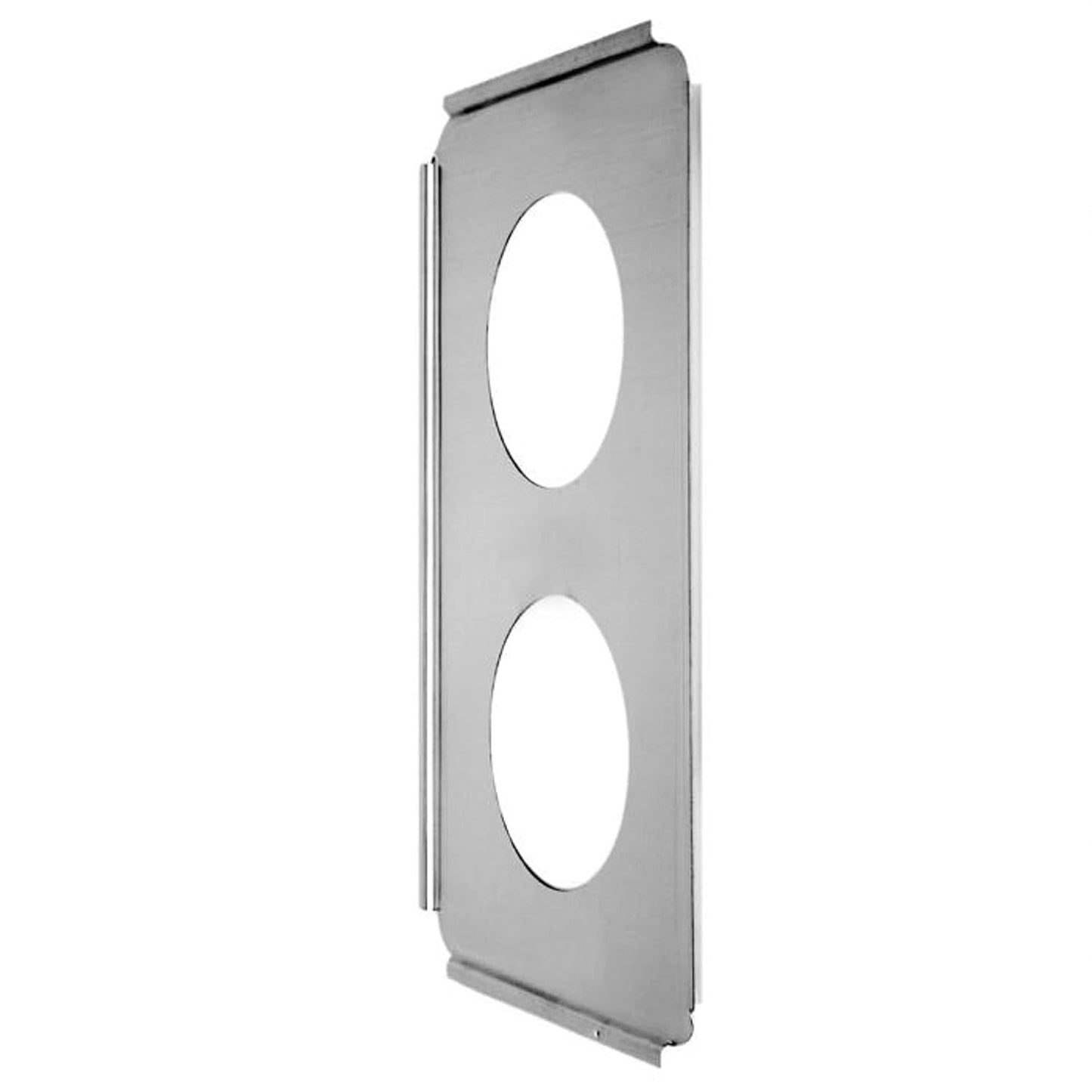 2 Holes Stainless Steel Steam Table Adapter Plate Inset Pans - for Soup Station Soup Warmer Soup Chafer Applicable for Kitchen Hotel Catering Restaurant Buffet